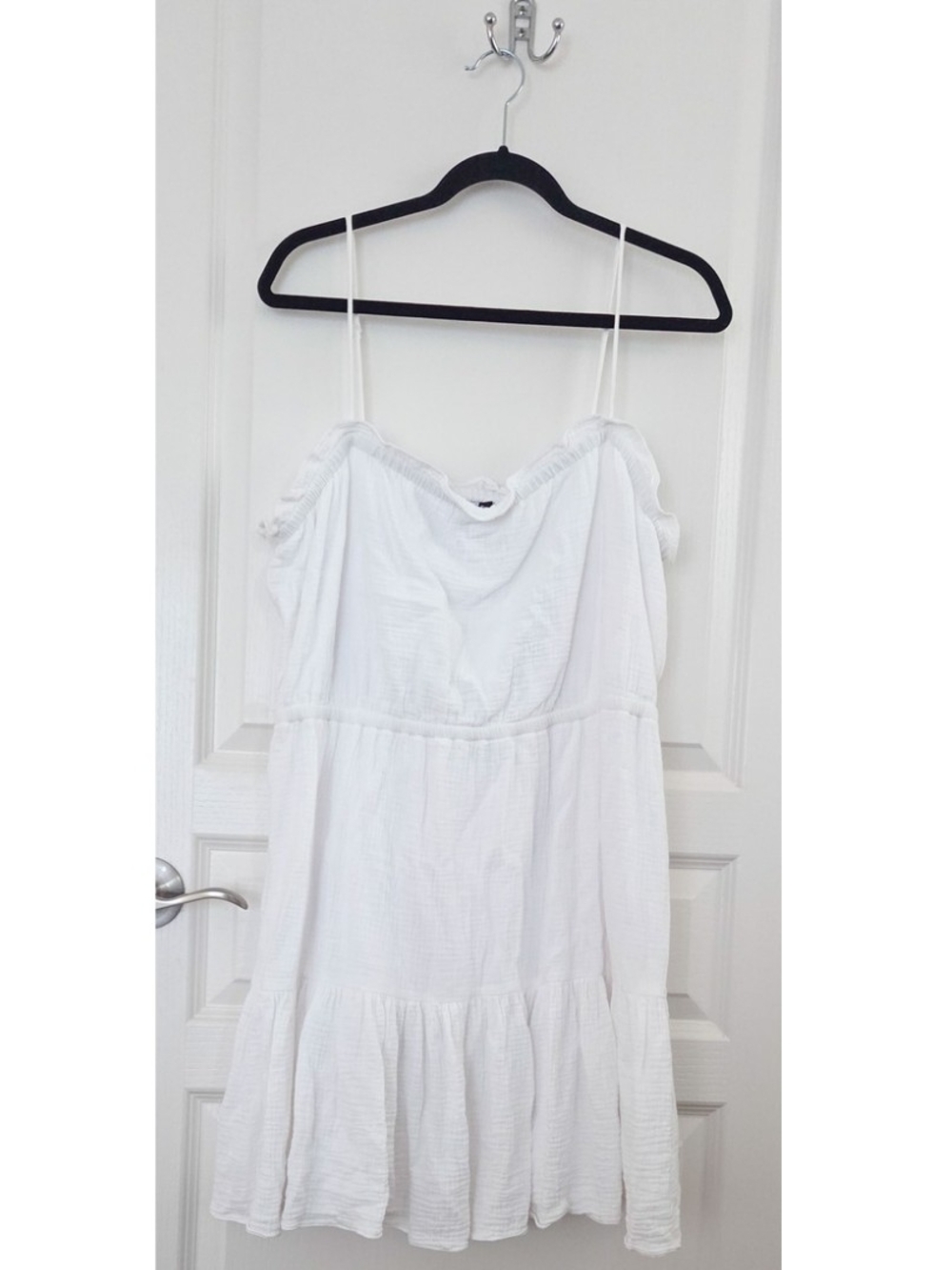 Express White Ruffle Sundress XL - Picture 1 of 3